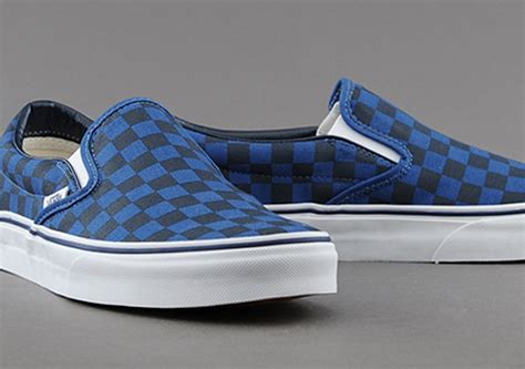 vans blue slip on shoes.